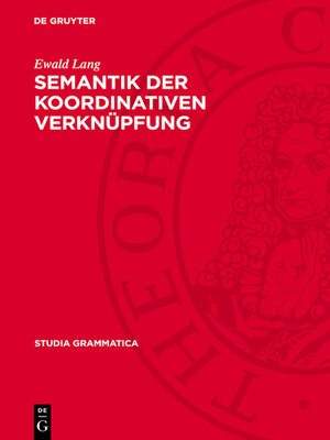 cover image of Semantik der koordinativen Verknüpfung